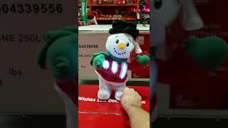 Gemmy animated singing dancing spinning snowflake snowman [upl. by Ihsorih]