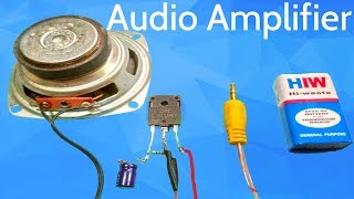 How To Make Simple Audio Amplifier At Home  Using D1047 [upl. by Armington]