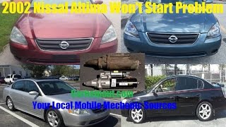 Mobile Mechanic Tips 27 2002 Nissan Altima Will Not Start Starter Solenoid Problems [upl. by Blayze]