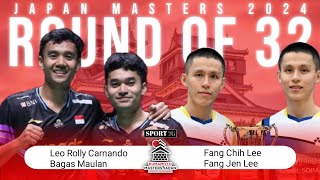 Japan Masters 2024  Leo CarnandoBagas Maulana vs Fang Chih LeeFang Jen Lee  Round of 32 [upl. by Rey]