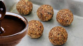 I Made the Healthiest NoBake Energy Balls Ever [upl. by Aleekat]