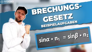 Brechungsgesetz Beispiel  Aufgaben  Grundlagen Physik  Physik für Mediziner [upl. by Reiter]