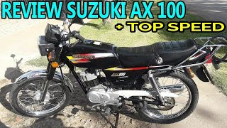 SUZUKI AX100 REVIEW  SUZUKI AX 100 VELOCIDAD MAXIMA GPS TOP SPEED ax100 motovlog suzuki 2t [upl. by Wagner]