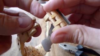 Watch link removal on a Gloriousdays bamboo watch [upl. by Byers63]