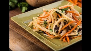 Jicama and Carrot Julienne Organic Salad [upl. by Gallager]