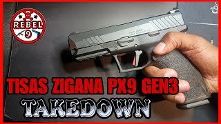 Tisas Zigana PX9 Gen 3 Takedown [upl. by Kecaj96]