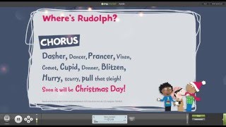 Wheres Rudolph Sing Christmas  Words on Screen™ Sample [upl. by Juieta]