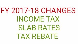 Income Tax Changes  FY 201718  Slab Rates  Tax Rebate  Calculation Examples [upl. by Conney]