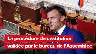 La procédure de destitution dEmmanuel Macron jugée recevable [upl. by Aracal175]