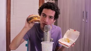 ASMR EATING MCDONALD’S DOUBLE QUARTER POUNDER 🍔 [upl. by Airdnas918]