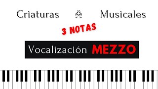 🔴 Vocalización para MEZZOSOPRANO de 3 NOTAS [upl. by Ettenil]