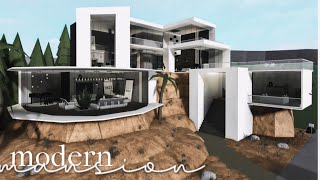 Bloxburg Mansion Modern House  House Build  Roblox [upl. by Kudva785]