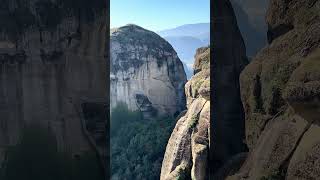 Meteora Monastery Greece on a Sunny Day in 4K shorts greece [upl. by Gearalt48]