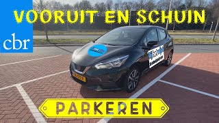 Vooruit inparkeren  Schuin parkeren  CBR Praktijkexamen bijzondere verrichtingen [upl. by Archambault]