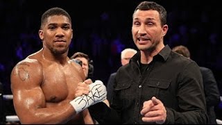 WLADAMIR KLITSCHKO REACTS TO JOSHUAS KO WIN AND JUMPS IN THE RING TO PROMOTE THE MEGA SHOWDOWN [upl. by Annahsit485]