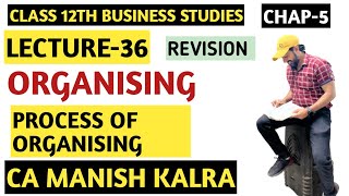 Process Of Organising  Chapter5  Organising  Class12 Business Studies  CA MANISH KALRA [upl. by Brena]