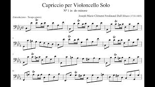 DallAbaco Joseph Marie Clément 1710  1805 Capriccio per Violoncello Solo Nº 1 in do minore [upl. by Nahshu]