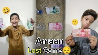 Amaan Lost Game😔TEHZEEB mujh se game Jeet gya😱 [upl. by Aroel]