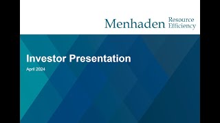 Menhaden Resource Efficiency  Investor Update  23rd April 2024  Ben Goldsmith amp Luciano Suana [upl. by Flanna]