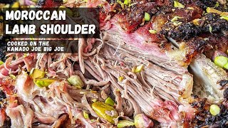 Moroccan Lamb Shoulder  Slow Cooked Lamb On The Kamado Joe [upl. by Mccready756]