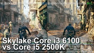 Core i3 6100 vs Core i5 2500K Gameplay Comparison [upl. by Ceporah]