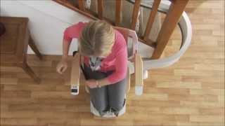 Acorn 180 Curved Stairlift Demonstration [upl. by Ydissac]