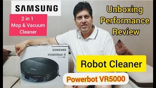 Samsung Powerbot VR5000 Robot Clean and Mop machine Unboxing Operations and Product Review [upl. by Tracay445]