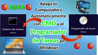 APAGA tu PC AUTOMÁTICAMENTE con CMD y el PROGRAMADOR de TAREAS en WINDOWS 10 amp 11 video viralvideo [upl. by Aryas]