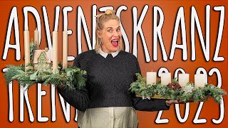 ADVENTSKRANZ TRENDS 2023  VON KLASSISCH BIS MODERN  DIY [upl. by Halilad]