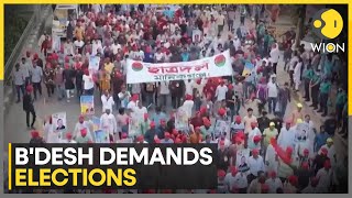 Protesters In Bangladesh Demands Elections  World News Latest  WION [upl. by Tertias]