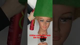 Avantgarde New YearChristmas tree hairstyle 1 hairtyles avantgarde [upl. by Memberg]