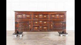 George III English Oak Dresser Base [upl. by Okire]