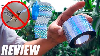 Bird Repellent Scare Tape  Reflective Tape Outdoor Unboxing and Review [upl. by Tnek]