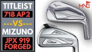 Mizuno JPX 919 Forged Iron VS Titleist 718 AP2 Iron  Head To Head [upl. by Yruam]