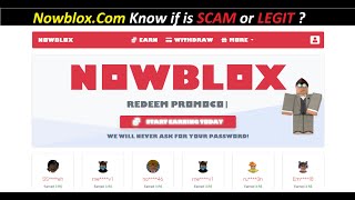 Nowblox  NowbloxCom Know if is SCAM or LEGIT  Nowblox Promo Codes  roblox [upl. by Ocirled]