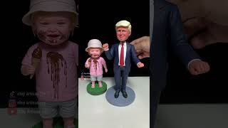 From Clay to Bobblehead ：Cute Character and Donald Trump [upl. by Orodoet717]