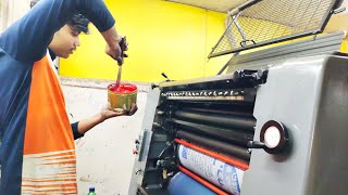 Heidelberg MOE Offset Printing Machine  Printing and Cleaning in New Market [upl. by Indyc]