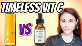 Timeless Skin Care Vitamin C serum vs Skinceuticals CE ferulic  Dr Dray [upl. by Salena]