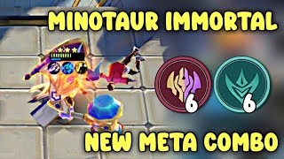 NEW META COMBO ll HYPER IMMORTAL MINOTAUR  MAGIC CHESS MLBB [upl. by Linneman]