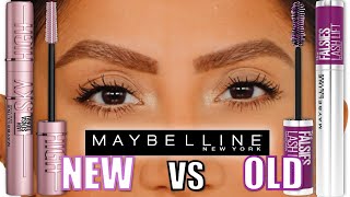 MAYBELLINE SKY HIGH VS MAYBELLINE THE FALSIES LASH LIFT MASCARA  12HR WEAR flat lashes  MJ [upl. by Nies]