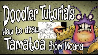 How to Draw Tamatoa from Moana  STEP BY STEP DOODLER TUTORIAL [upl. by Ileak497]