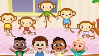 Five Little Monkey Jumping On The Bed  Cocomelon  Nursery Rhymes  Kids Songs nurseryrhymes [upl. by Nobe]