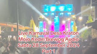 🔴 Live Karnaval Desa Kraton Mojo Kediri Brewog Audio Sabtu 28 September 2024 Part 1 [upl. by Reivilo]