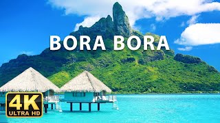 FLYING OVER BORA BORA 4K UHD  Relaxing Music Along With Beautiful Nature Videos 2 [upl. by Aehc346]