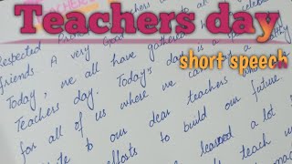 Speech on teachers day in english 2024 short speech in english [upl. by Sihtnyc577]