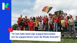 Klaar voor de eerste match van de Rode Duivels op het EK quotIk ga heel luid roepenquot [upl. by Henryson]