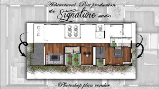 Photoshop Plan Rendering Intermediate  Architectural Post Production [upl. by Gordy]