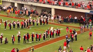 UVA football  Sabre and football team entrance  8302014 [upl. by Elleirad46]