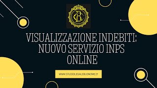 Visualizzazione indebiti nuovo servizio INPS online [upl. by Kev]