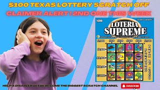 100 Texas Lottery Scratch Off Claimer Alert 2nd of the week Read Description [upl. by Amyas]